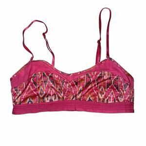 Intimately free people small pink printed bralette lounge bra comfy